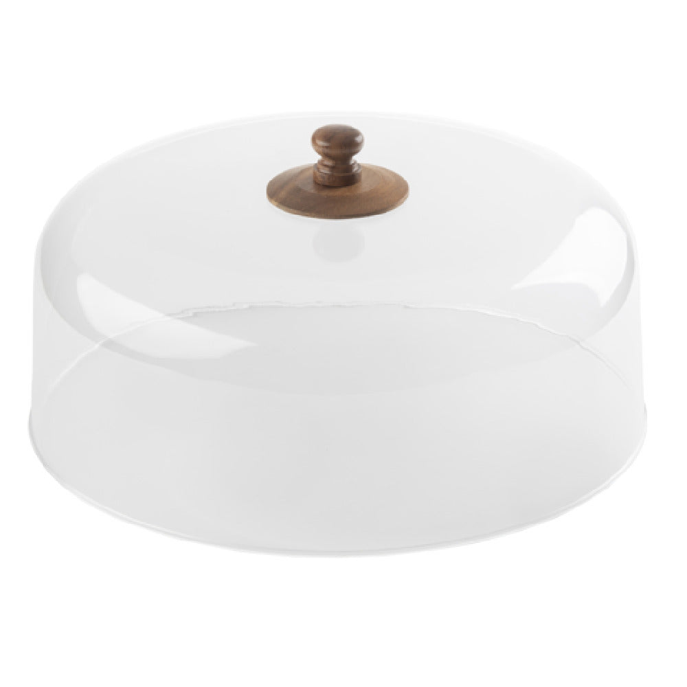 TableCraft Products 11443 - Acacia Cake Dome, 11-7/8 Dia. X 5-3/4"H, Acrylic With Wood Knob