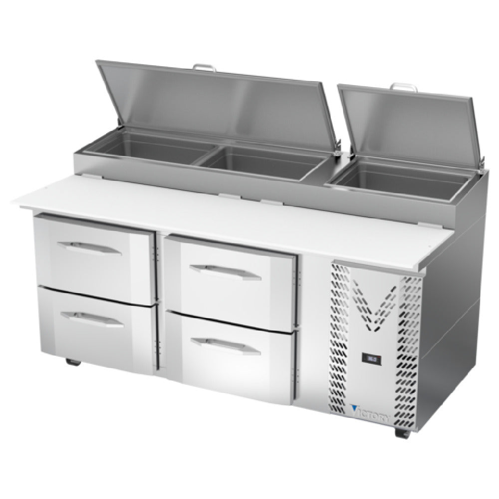 Victory VPPD72HC-4 Pizza Prep Table Powered By V-Core™ Two-section