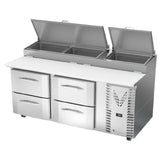 Victory VPPD72HC-4 Pizza Prep Table Powered By V-Core™ Two-section