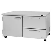 Turbo Air PUF-60-D2R(L)-N PRO Series Undercounter Freezer Two-section 17.0 Cu. Ft. Capacity