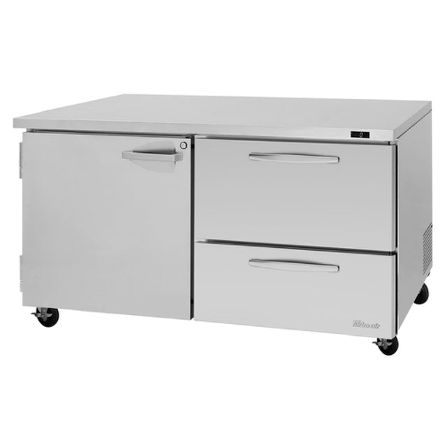 Turbo Air PUF-60-D2R(L)-N PRO Series Undercounter Freezer Two-section 17.0 Cu. Ft. Capacity