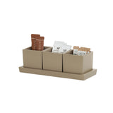 Cal-Mil 23741-125 3 Jar Tray 12.75"W X 5"D X 0.75"H Rectangular
