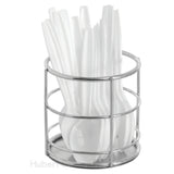 Hubert 21711 - Flatware Holder, 4-1/16" Dia. X 3-3/4"H, Chrome-plated Steel