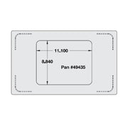 Vollrath 8242814 Miramar™ Single Size Template For Miramar™ Cookware Stainless Steel Plain Edge (1) Small Food Pan Cutout