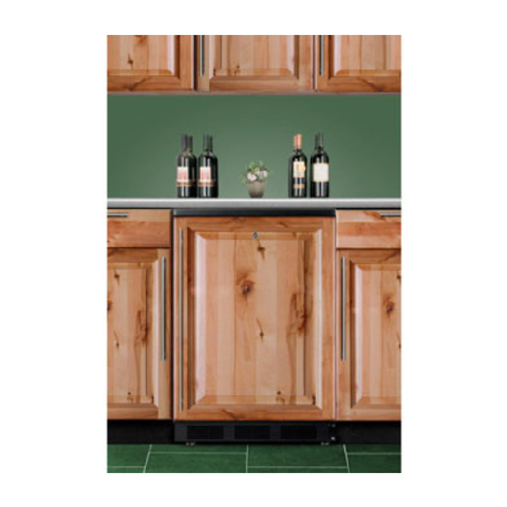 Summit FF7LBLKBIIF Undercounter Refrigerator Built-in Or Freestanding Use One-section