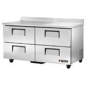 True Refrigeration TWT-60D-4-HC Work Top Refrigerator Two-section