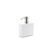 FOH RSP008WHT22 11oz New York Pump Snow With Mirrored Stainless Top Includes One RSP008WHT22-BTM 11oz New York Pump Base Snow