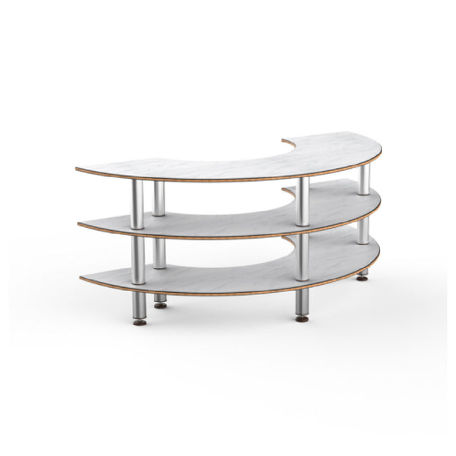 Steelite MGCMSX01CSXF - Modular Creative Curved Unit White Carrera Stainless Steel
