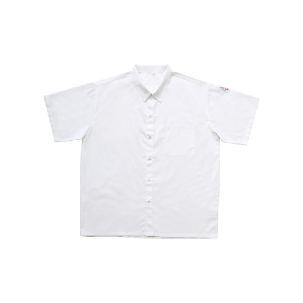 CAC China APST-9W1XL Chef's Pride Shirt Snap Button White