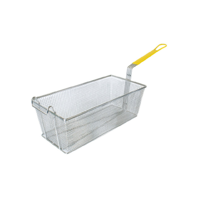 CAC China SPFB-7 Fry Basket 17"W X 8-3/8"D X 6"H 12" Yellow Handle