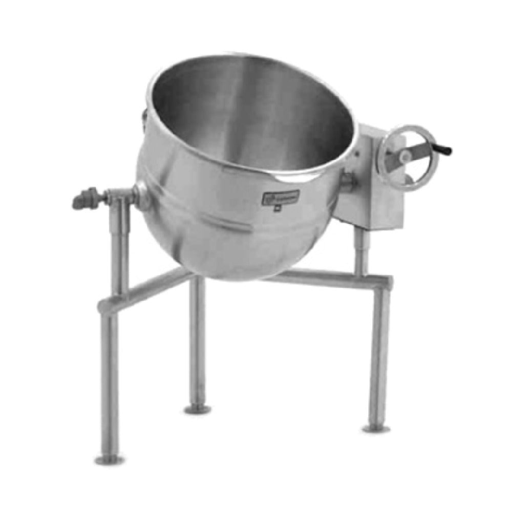 Legion TWT-40MV Direct Steam Tilting Kettle With Mixer 40-gallon