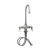 T&S Brass S-0300-CR UltraRinse Single Hole Deck Mount Mixing Faucet 5 3/4” Swivel/rigid Gooseneck With Stream Regulator Outlet