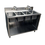 BK Resources CSTR5-4-1014-PG Sink Cabinet (4) Compartment Overall Dimensions 48"W X 24"D X 39-3/4"H