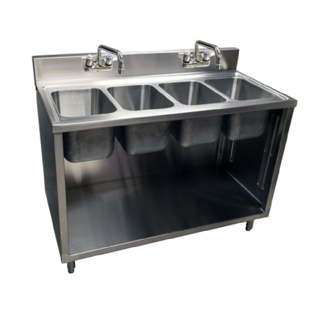 BK Resources CSTR5-4-1014-PG Sink Cabinet (4) Compartment Overall Dimensions 48"W X 24"D X 39-3/4"H