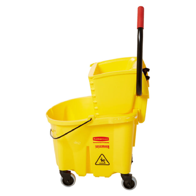 Rubbermaid FG748000YEL WaveBrake® Mop Bucket/Wringer Combo 26 Qt. Capacity Side Press