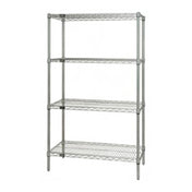 Quantum WR86-1824C Wire Shelving Starter Kit 24"W X 18"D X 86"H 600 800 Lb. Capacity