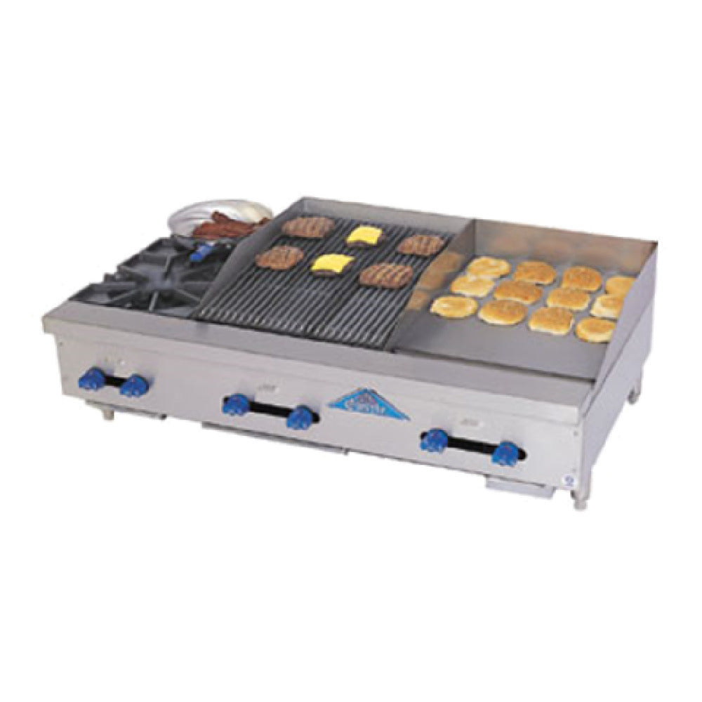 Comstock-Castle FHP48-18-1.5LB Hotplate/Griddle/Char-Broiler Combination Countertop