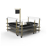 Steelite MGCMLB03GBXW Mogogo Buffet Solutions Modular Chilled Salad Station 3-tier
