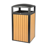 Alpine Industries ALP471-40-WD-CD Trash Container 40 Gallon (151 Liter) 21-1/4"W X 21-1/4"D X 40-15/16"H