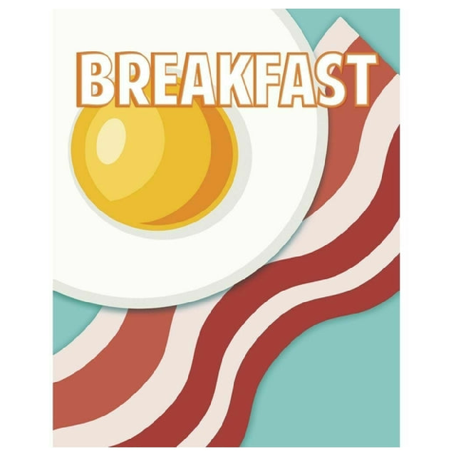 Hubert 29779 - Magnetic Sign, "Breakfast On The Go", 49"L X 26"H