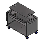Winholt SS-BC-2748-INSULIB-FS18-HDC Mobile Grab And Go Ice Cart 28.6"W X 70.5"L X 35.1"H