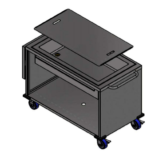 Winholt SS-BC-2748-INSULIB-FS18-HDC Mobile Grab And Go Ice Cart 28.6"W X 70.5"L X 35.1"H
