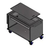Winholt SS-BC-2748-INSULIB-FS18-HDC - Mobile Grab And Go Ice Cart, 28.6"W X 70.5"L X 35.1"H