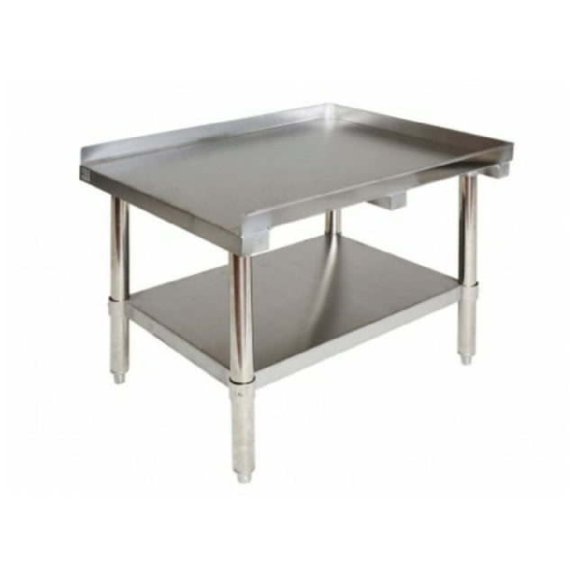 Klinger's Trading ES3072.5 Equipment Stand 72-1/2"W X 30"D X 24"H 18 Gauge Stainless Steel Top With 2"H Up-turn On Sides & Rear