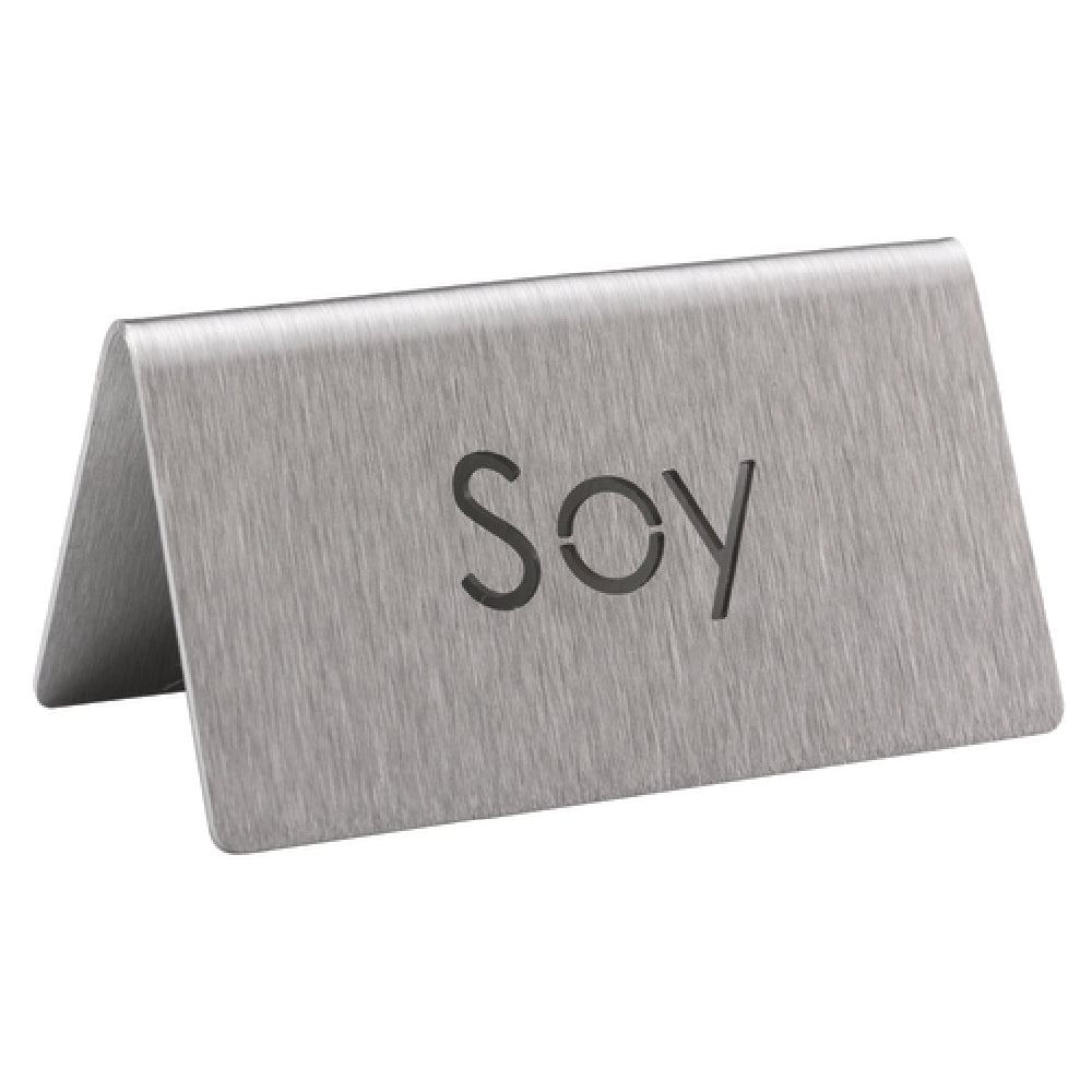 Service Ideas 1C-BF-SOY-MOD Beverage ID Tent "Soy" 1-1/2"H X 3"W