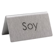 Service Ideas 1C-BF-SOY-MOD Beverage ID Tent "Soy" 1-1/2"H X 3"W