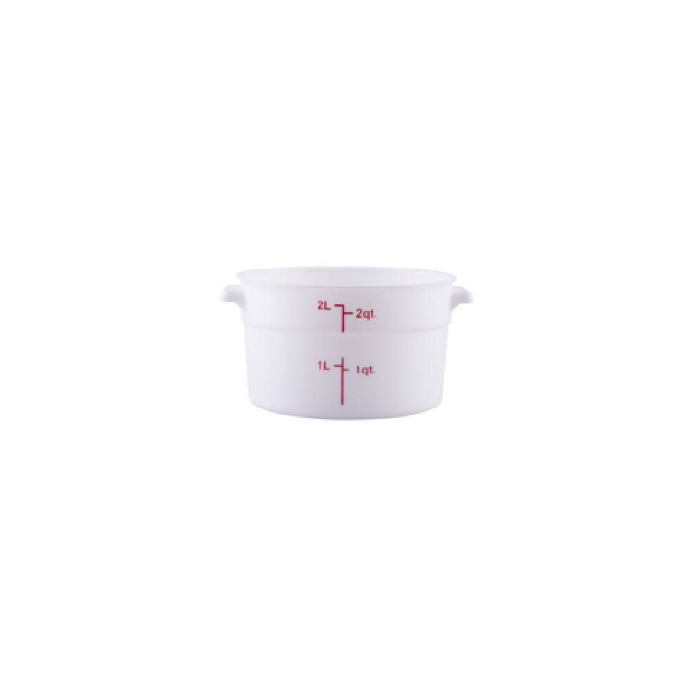 CAC China FS2P-2T Food Storage Container 2 Qt. Round