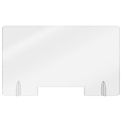 Aarco FPS3660PC Freestanding Protection Shield With Pass-thru 36" X 60"