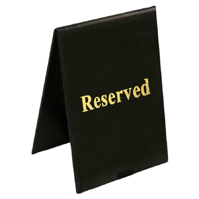 Menu Solutions RSV67 Table Tent 4" X 6" Debossed "Reserved" In Gold