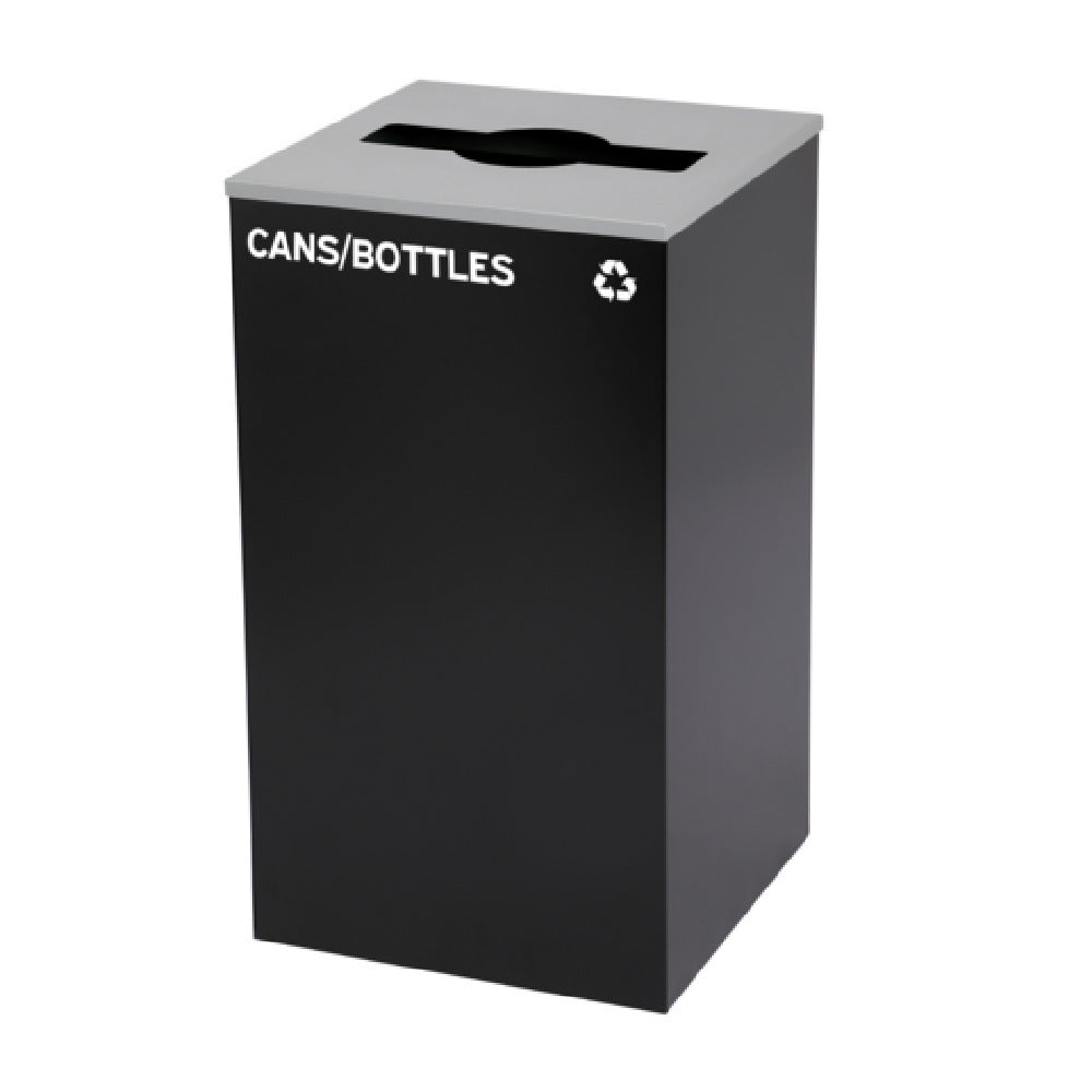 Alpine Industries ALP4450-KIT-BLK-M-CB Recycling Bin 29 Gallon Square