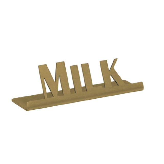 Service Ideas 1C-ST-MILK-SIGN-VG Service Ideas Laser Cut ID/Table Sign 18/8 Stainless