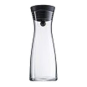 BauscherHepp 06.1771.6040 Water Decanter 25-2/5 Oz. 18/10 Stainless Steel Close Up Lid With Black Ring