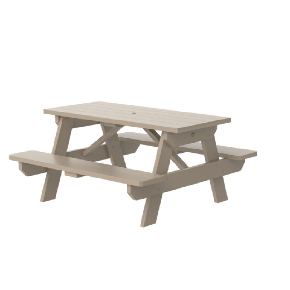 Plantation Prestige Commercial Furniture 3215961-01 STD Durawood Picnic Table 59" X 61" Rectangular
