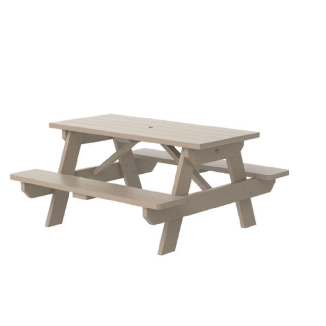 Plantation Prestige Commercial Furniture 3215961-01 STD Durawood Picnic Table 59" X 61" Rectangular