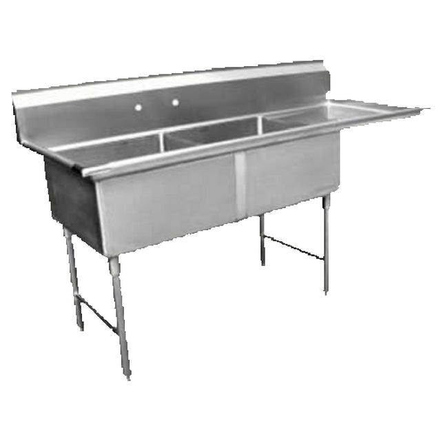 GSW USA SE15152R Sink Two Compartment 48-1/4"W X 21"D X 45"H