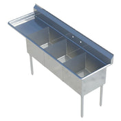 Sapphire Manufacturing SMS-3-1014L Sink 3-compartment 47-1/2"W X 19-1/2"D X 44-1/4"H Overall Size