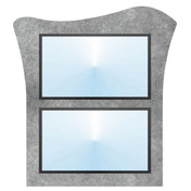Hubert 17189 - Menu Board, 2-pocket, Wall-mount