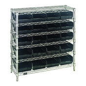 Quantum WR6-36-1236-107CO Bin Wire Shelving System Conductive 36"W X 12"D X 36"H Overall Size