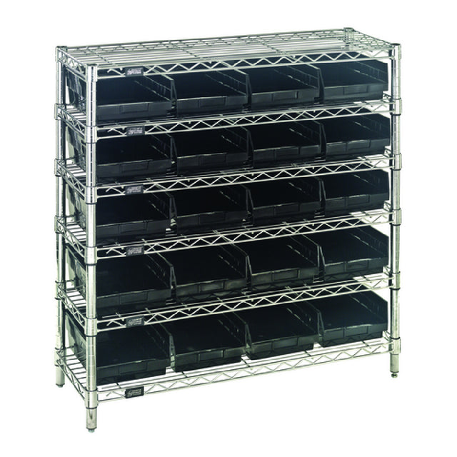 Quantum WR6-36-1236-107CO Bin Wire Shelving System Conductive 36"W X 12"D X 36"H Overall Size