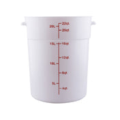 CAC China FS3P-22W Food Storage Container 22 Qt. Round
