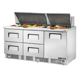 True Mfg. - General Foodservice TFP-72-30M-D-4_RH - Sandwich/Salad Unit, Three-section