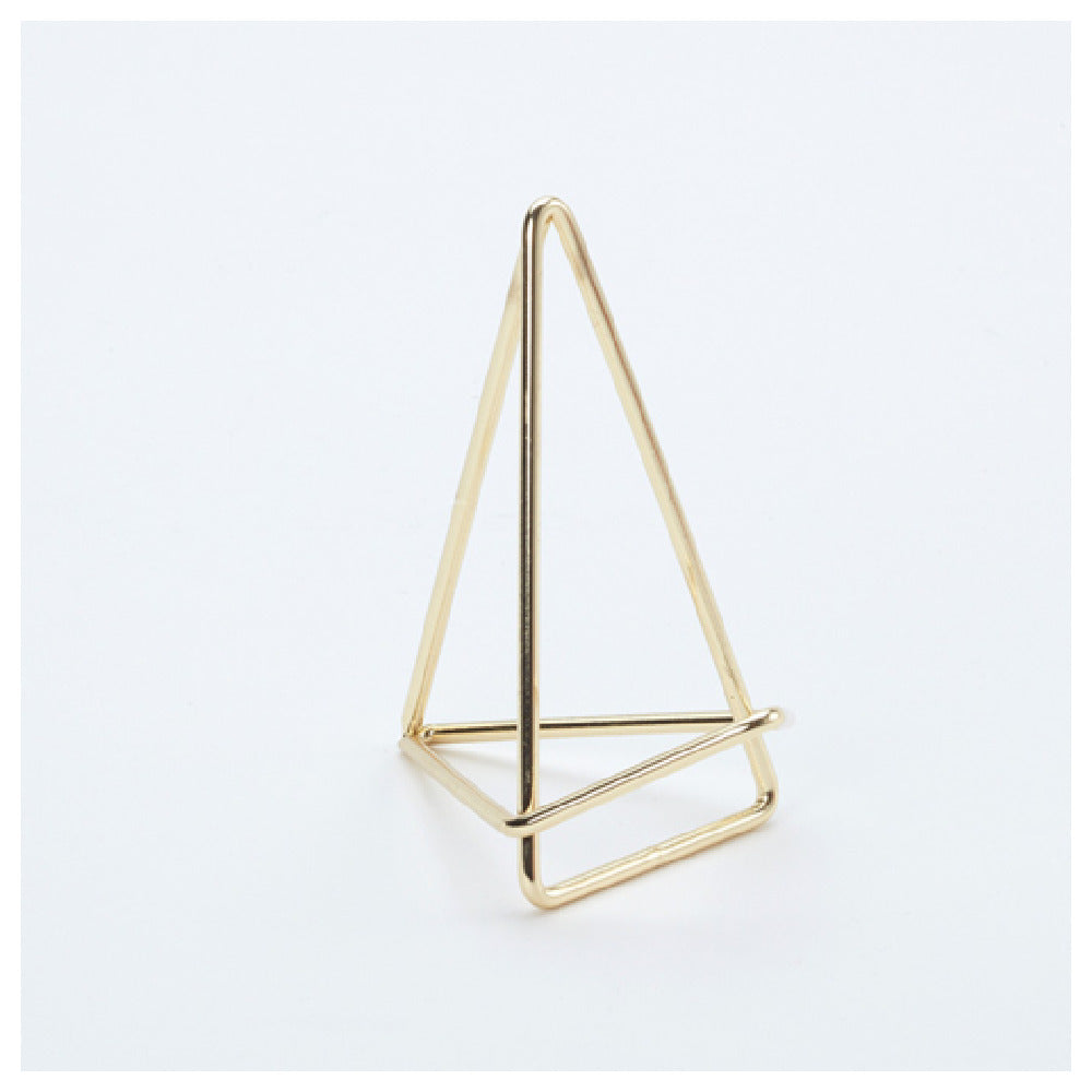 American Metalcraft GCHG3 Geometric Card Holder 3"H Metal Gold