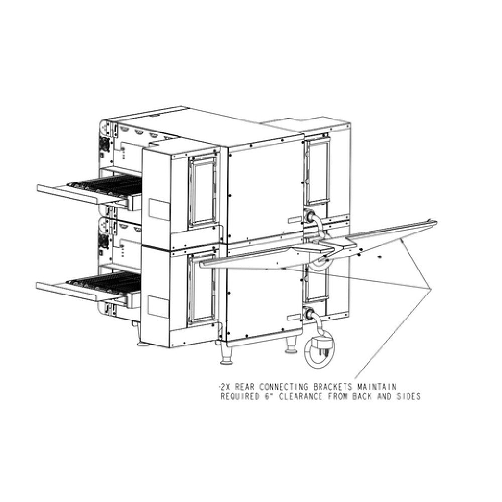 Ovention OVNTN-STK-11 - Stacking Kit For Any Combination Of (3) S1200 Or C1400