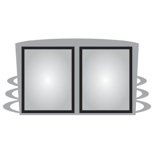Hubert 48193 - Menu Board, 2-pocket, Wall-mount
