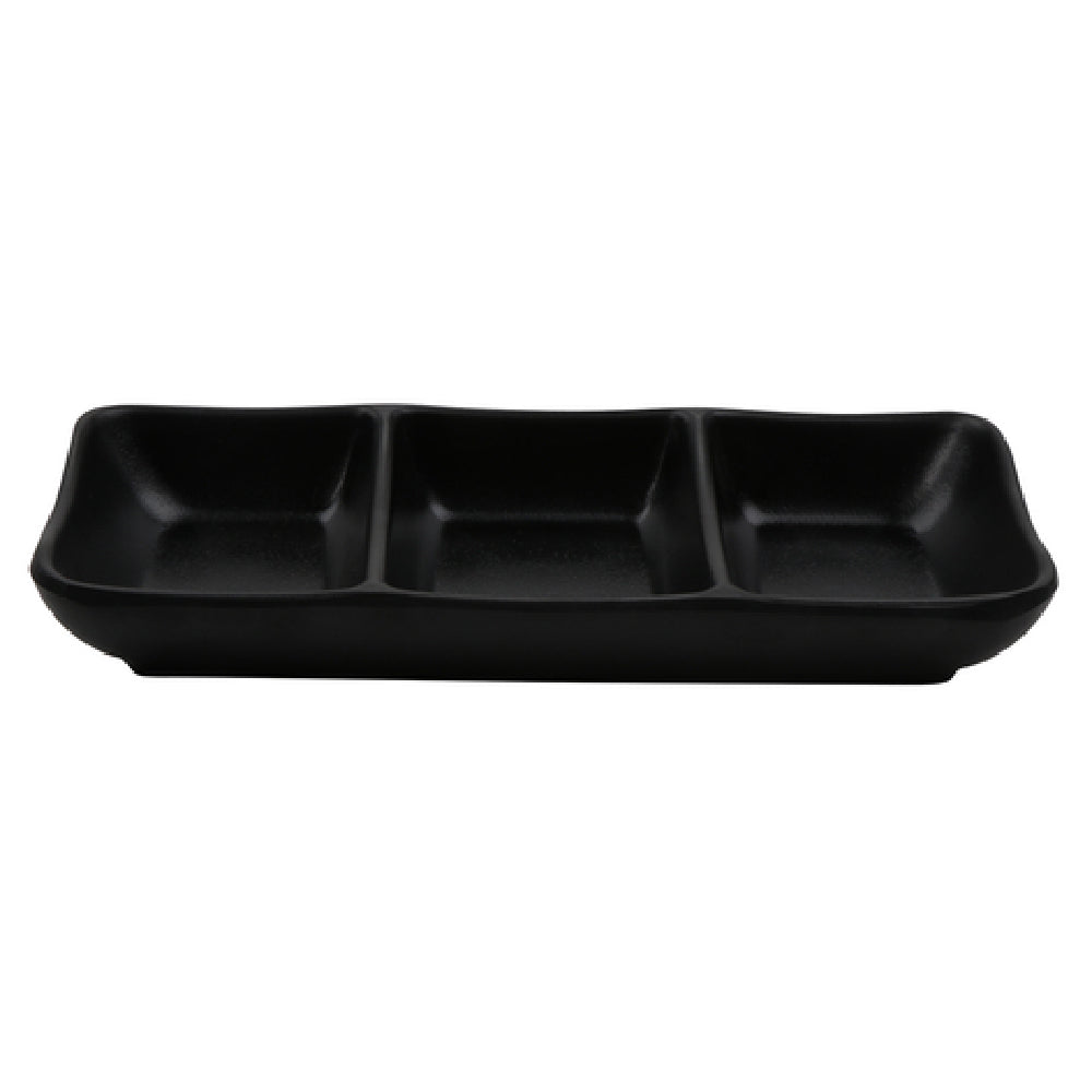 GET Enterprises SD-7600-BK Nara™ Sauce/Appetizer Dish 5-1/2 Oz. (6 Oz. Rim-full) 7-3/4" X 3-1/4" X 3/4"H