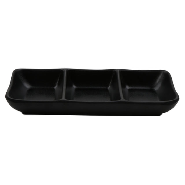 GET Enterprises SD-7600-BK Nara™ Sauce/Appetizer Dish 5-1/2 Oz. (6 Oz. Rim-full) 7-3/4" X 3-1/4" X 3/4"H